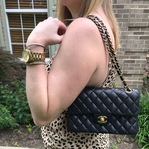 Chanel small quilted chain bag